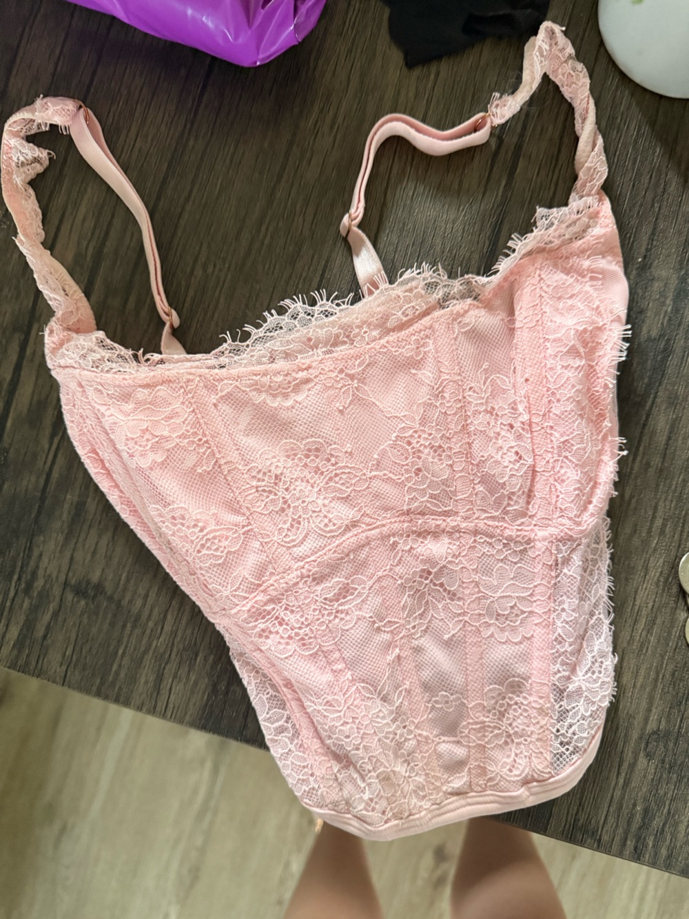 Victoria's Secret Pink Lace Corset Top